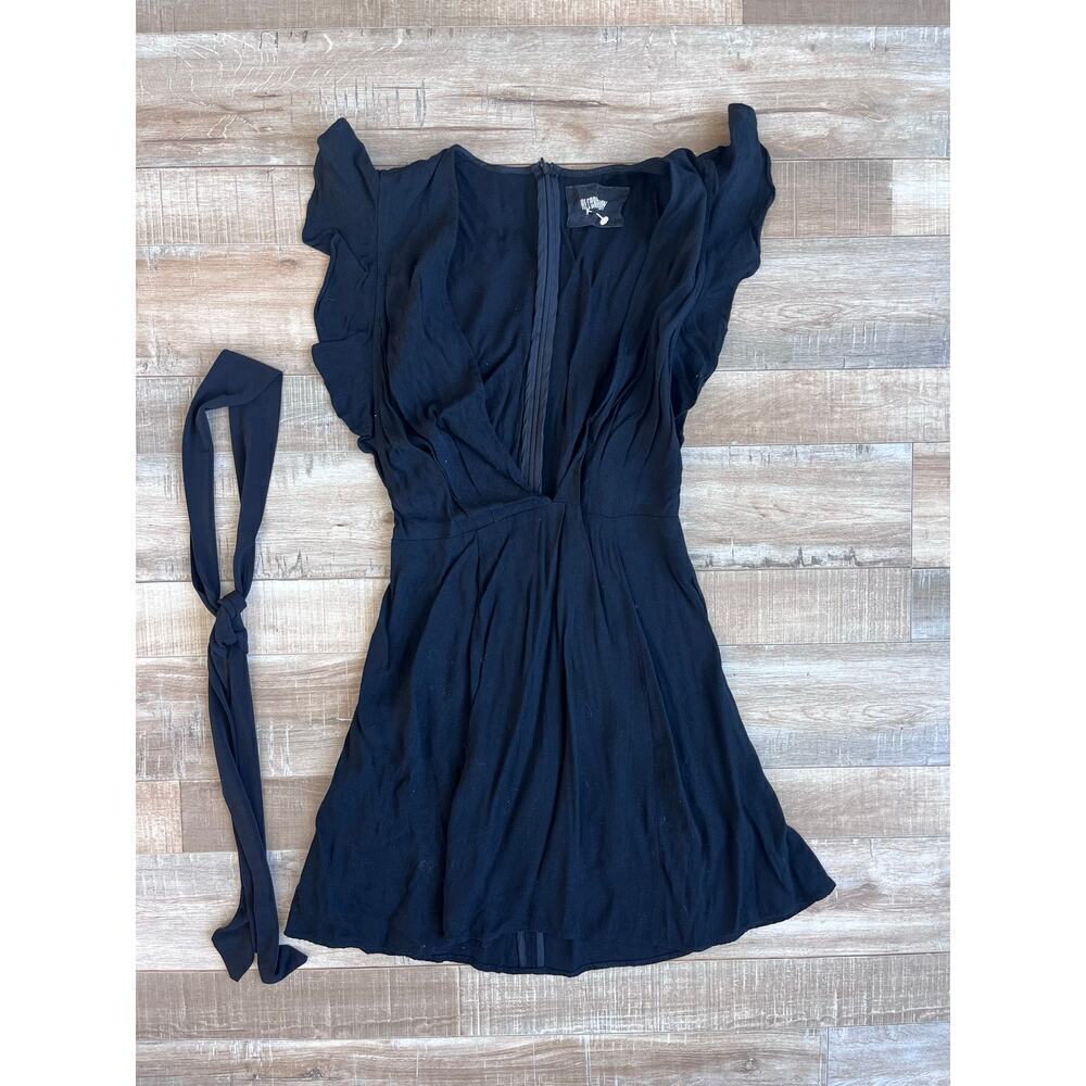 Reformation Tunisia Black Ruffle Dress Size 4 - Picture 2 of 5